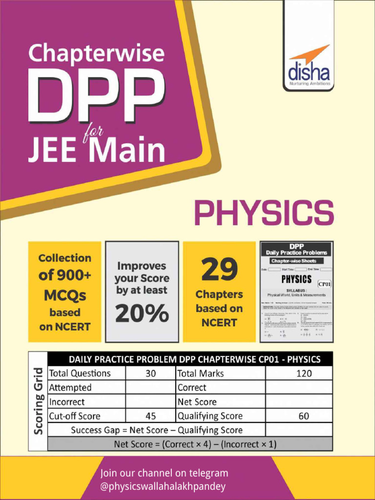 Disha JEE Main and Advanced DPP | PDF