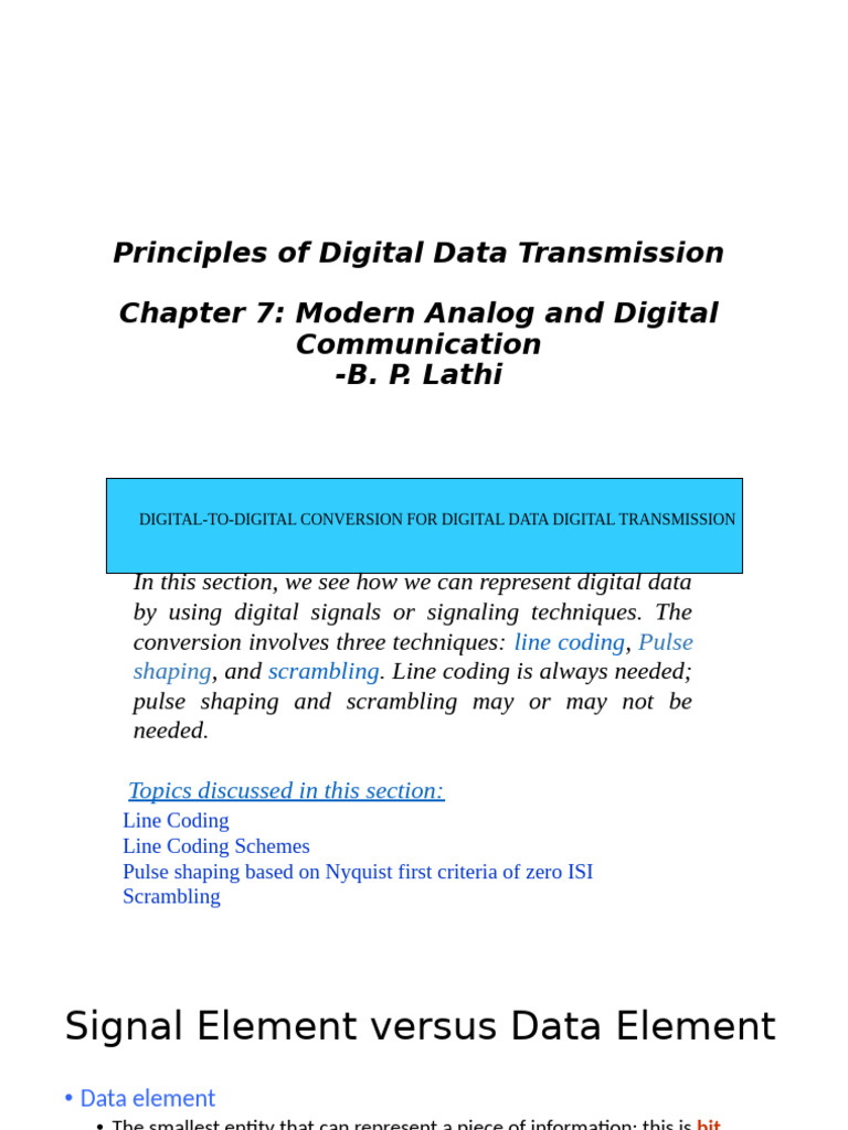 Principles of Digital Data Transmission - 20sep | PDF
