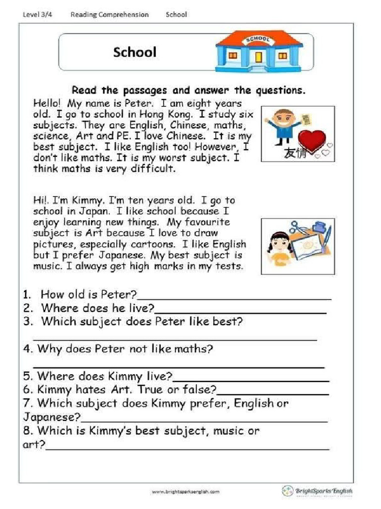 14-18 Reading & Writing | PDF