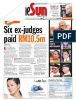 TheSun 2008-11-07 Page01 Six Ex-Judges Paid RM10.5m