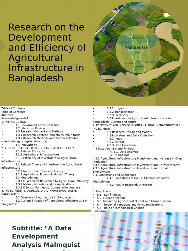 Agricultural Infrastructure in Bangladesh | PDF