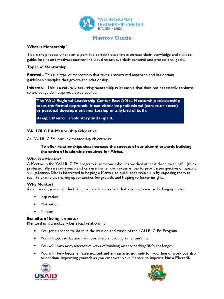 Mentor Guide | PDF