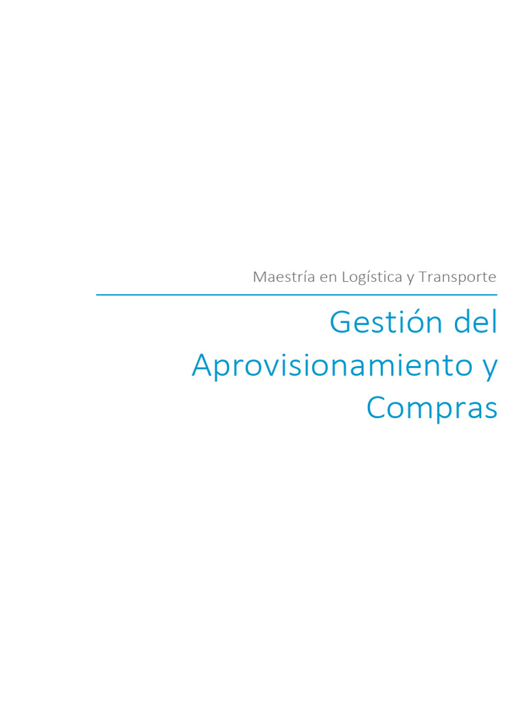 Gestión de Aprovisionamiento y Compras | PDF | Business | Obtención