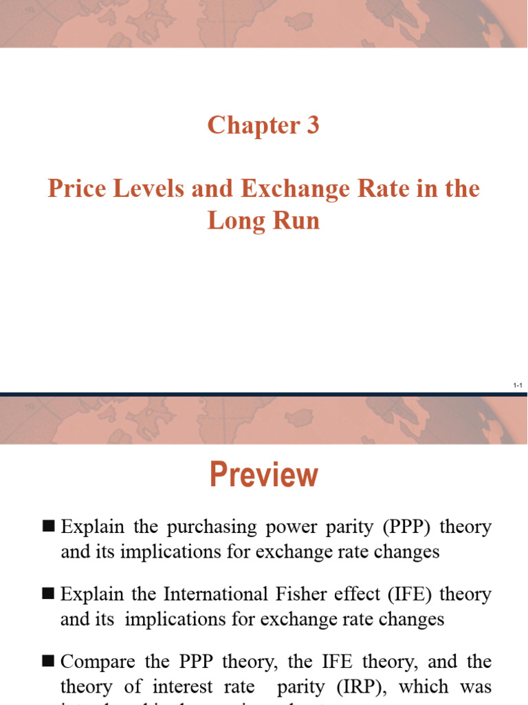 Chapter 3 - Price Levels and Exchange Rate in The Long Run | PDF