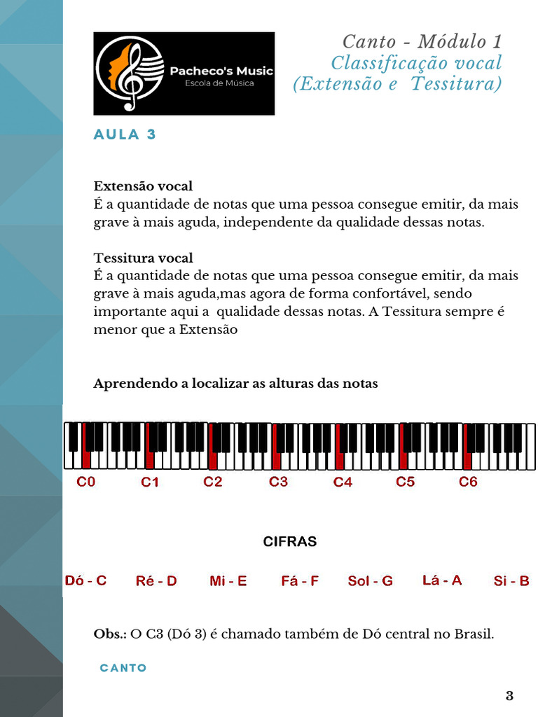 Aula 3 - Canto | PDF