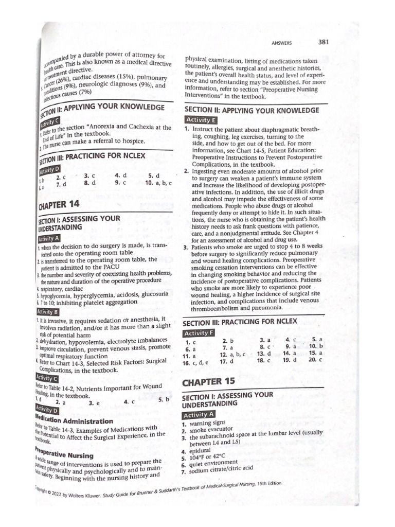 Answer Keys 14 15 16 | PDF