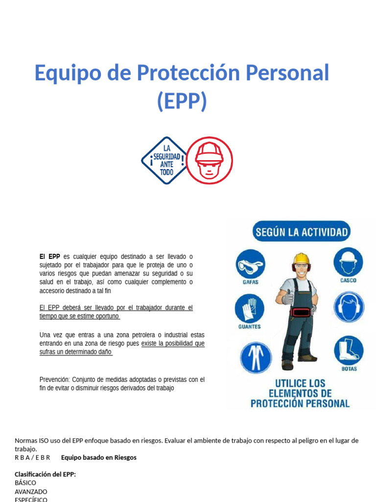 Equipo de Protección Personal (EPP) | PDF