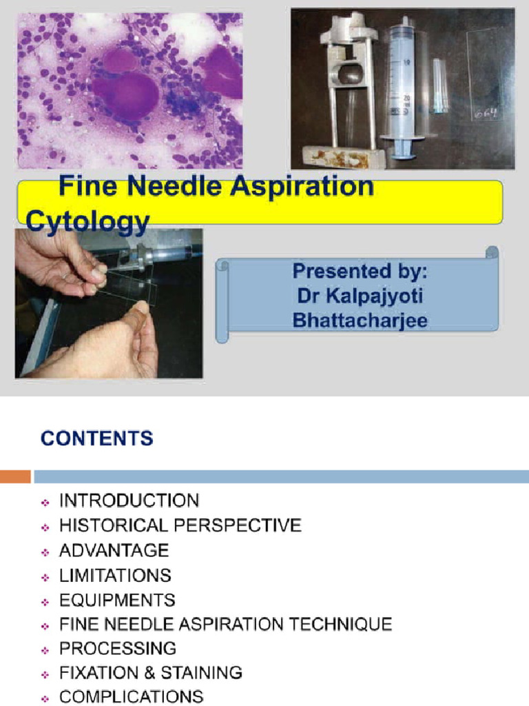 Fine Needle Aspiration Cytology Fnac 52838960 | PDF