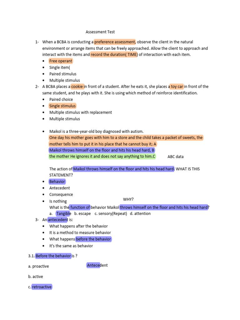 BCBA Preference Assessment Guide | PDF | Reinforcement | Self-Improvement