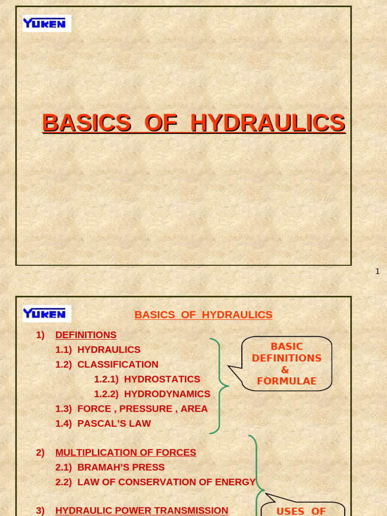 01_Basics_of_Hydraulics__6_Day PDF