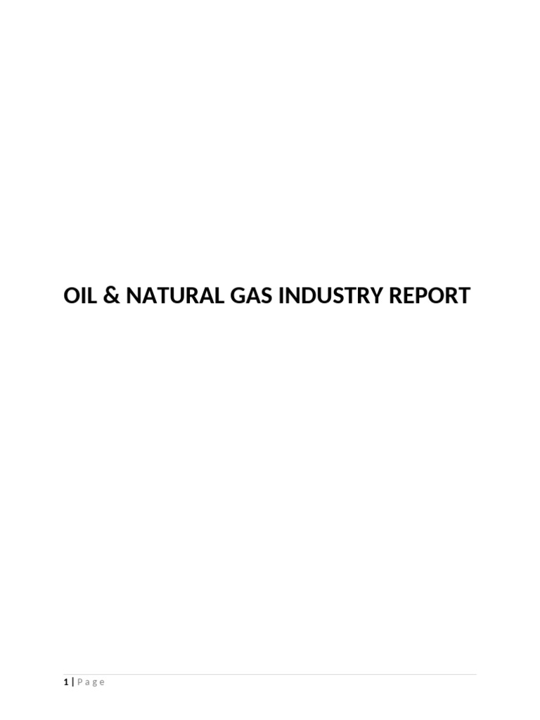 Future Prospectus of Oil & Natural Gas Industry 1.1 | PDF