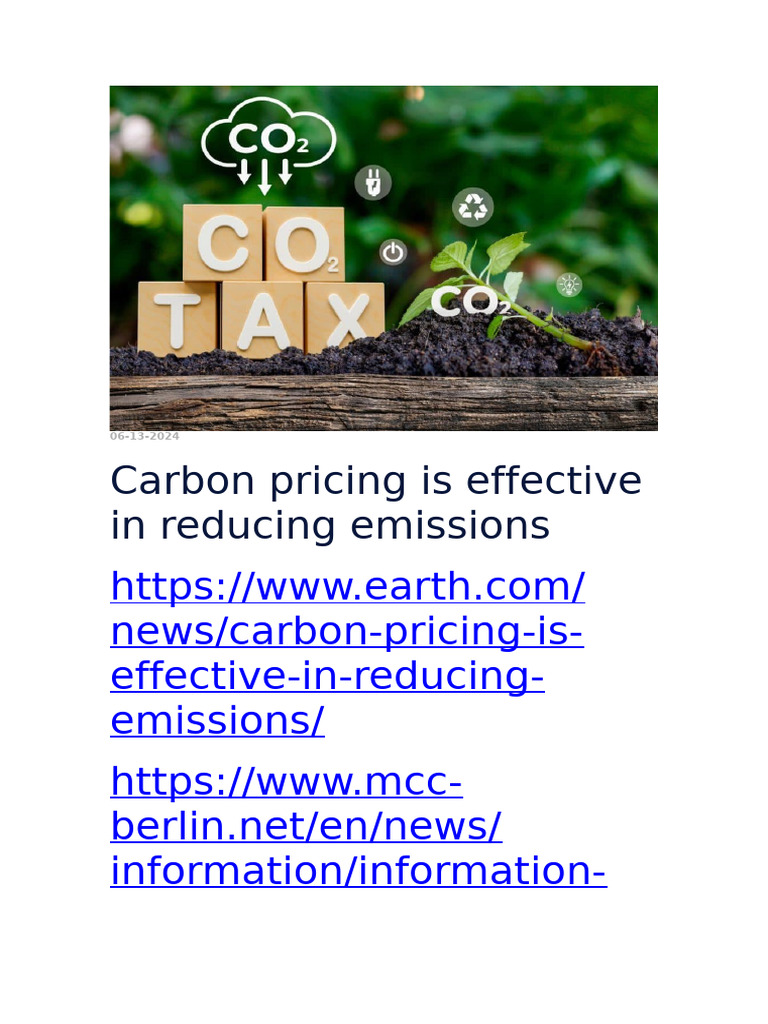 Carbon Pricing Is Effective in Reducing Emissions 2024 META ESTUDIO ...