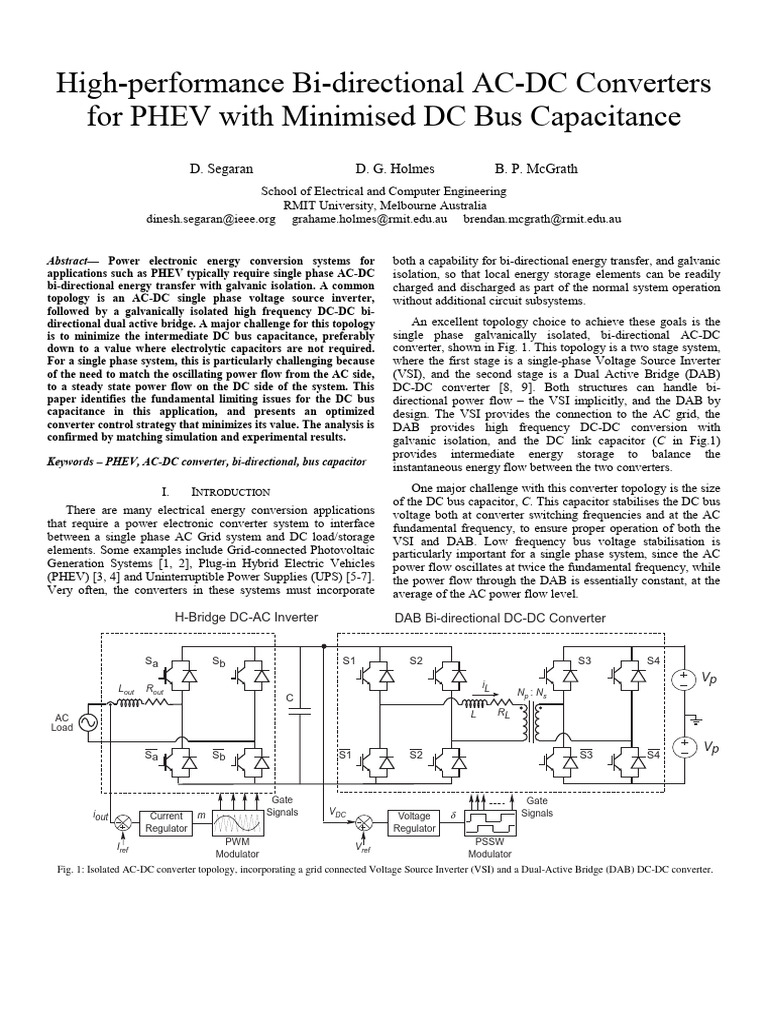 High-Performance Bi-Directional AC-DC Converters For PHEV With ...