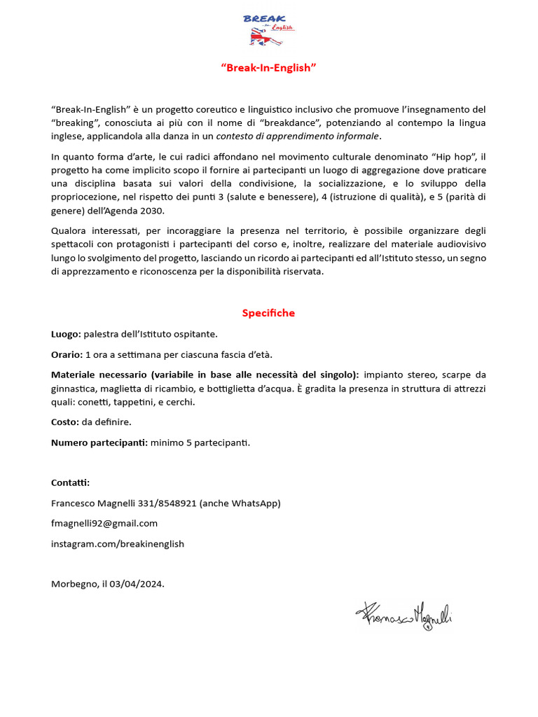 Break in English | PDF
