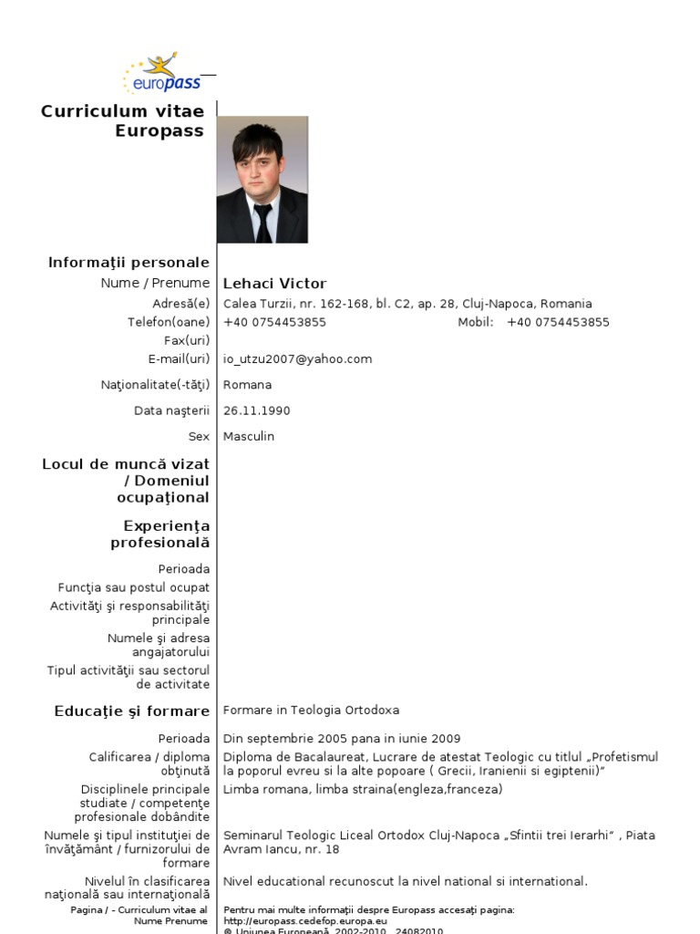 CVTemplate Ro RO | PDF
