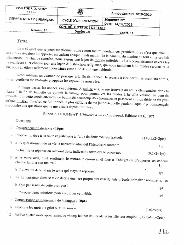 Etud de Texte V | PDF