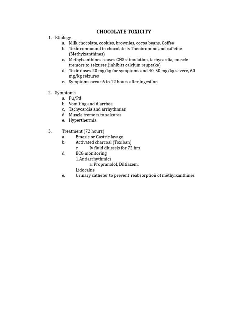 Toxicity Of Milk Chocolate Related To Processing Methods