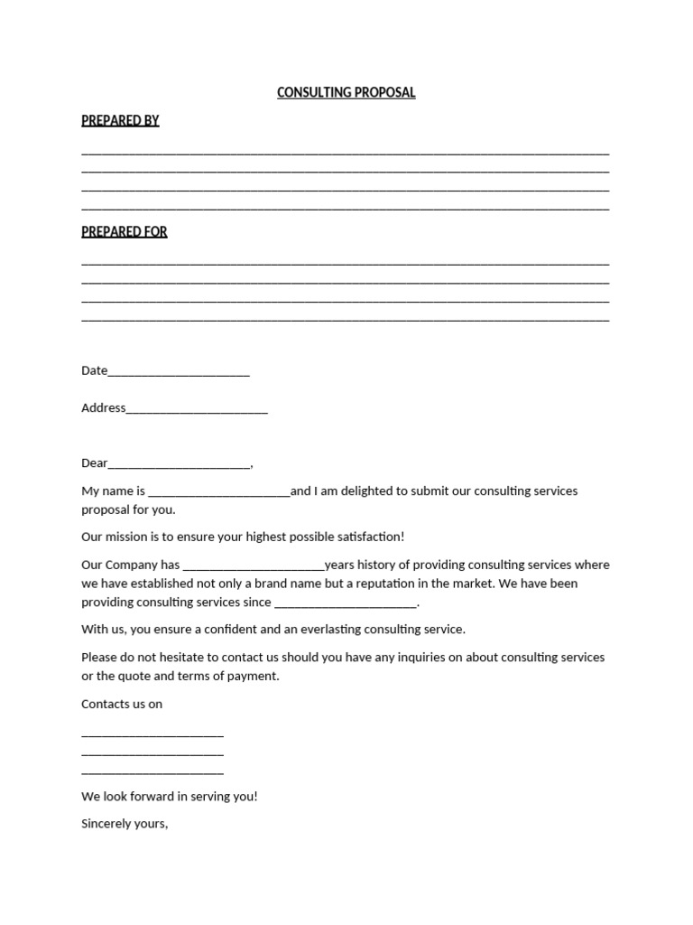 Consulting Proposal Template Tips | PDF