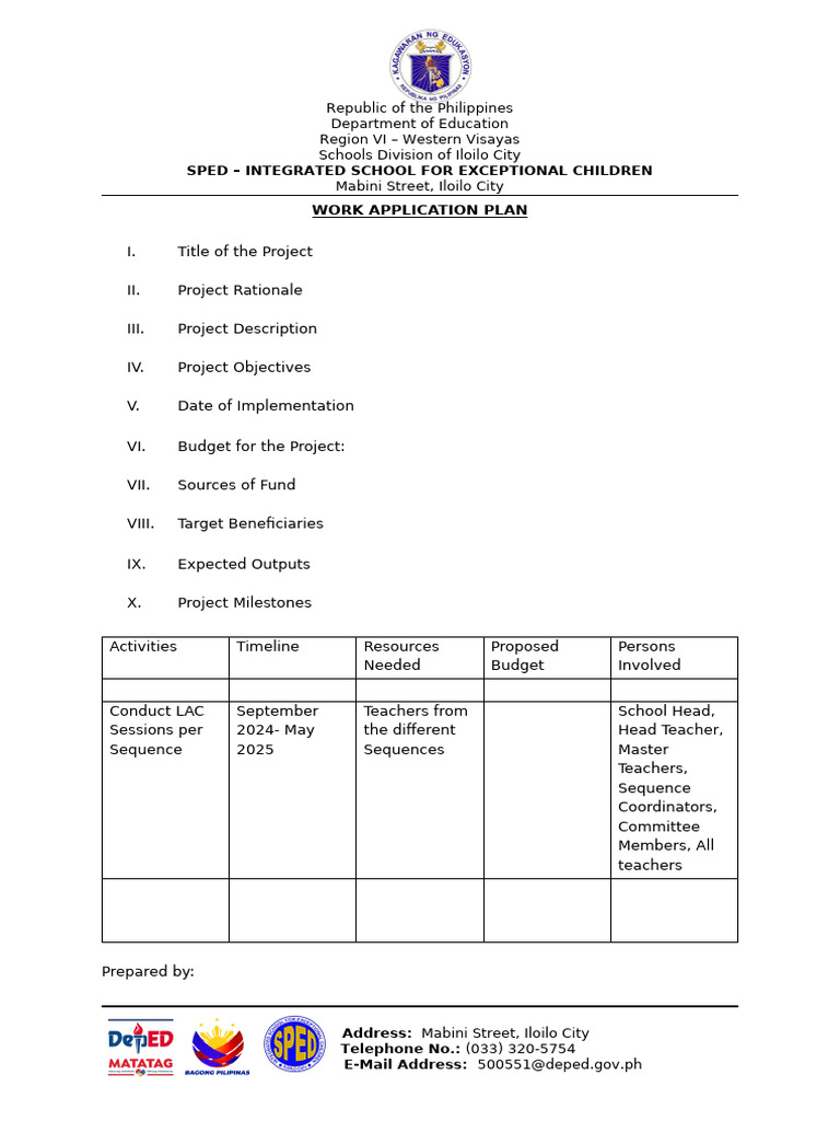 WAP Template | PDF