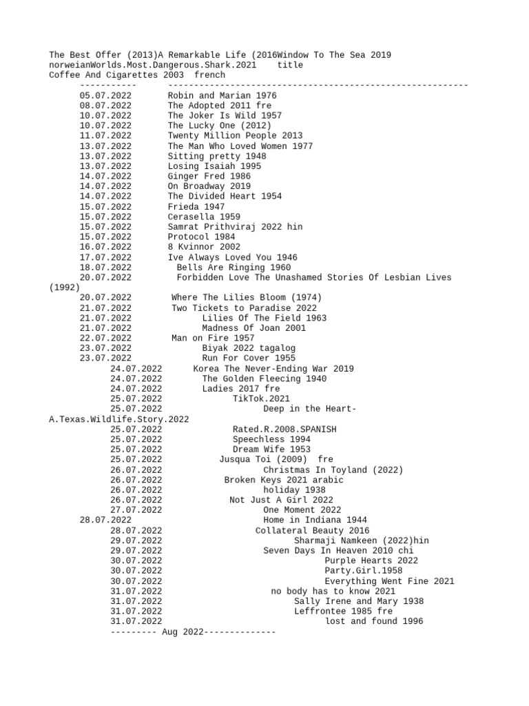 Movies | PDF