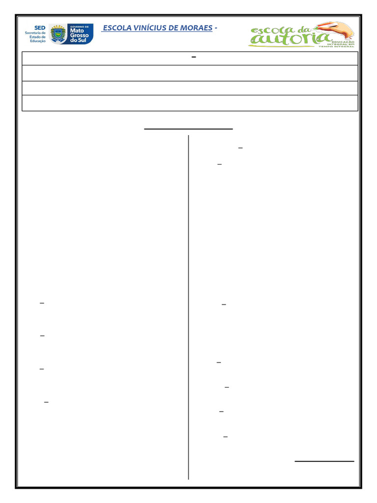 Prova 9 ano 1 prova pdf