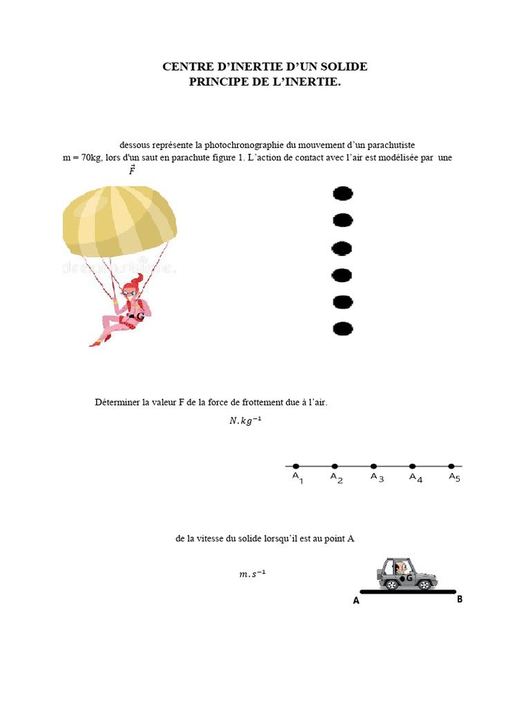 Centre D'inertie Pricipe de L'inertie | PDF