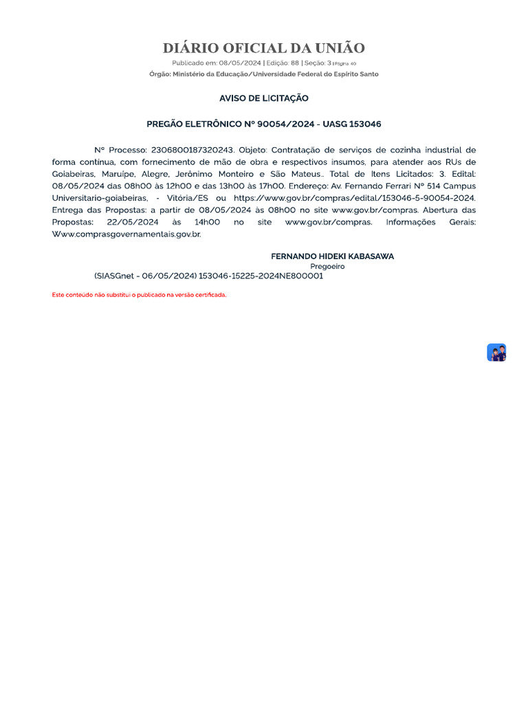 Publicacao Dou 0 | PDF