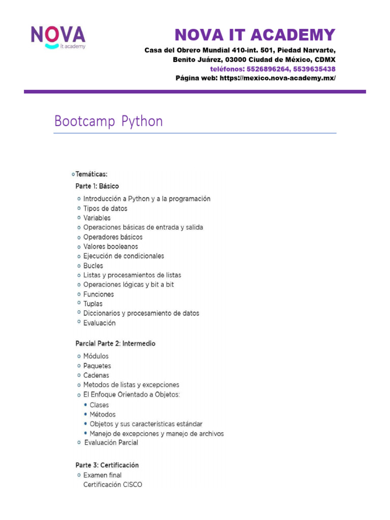 Bootcamp Python | PDF