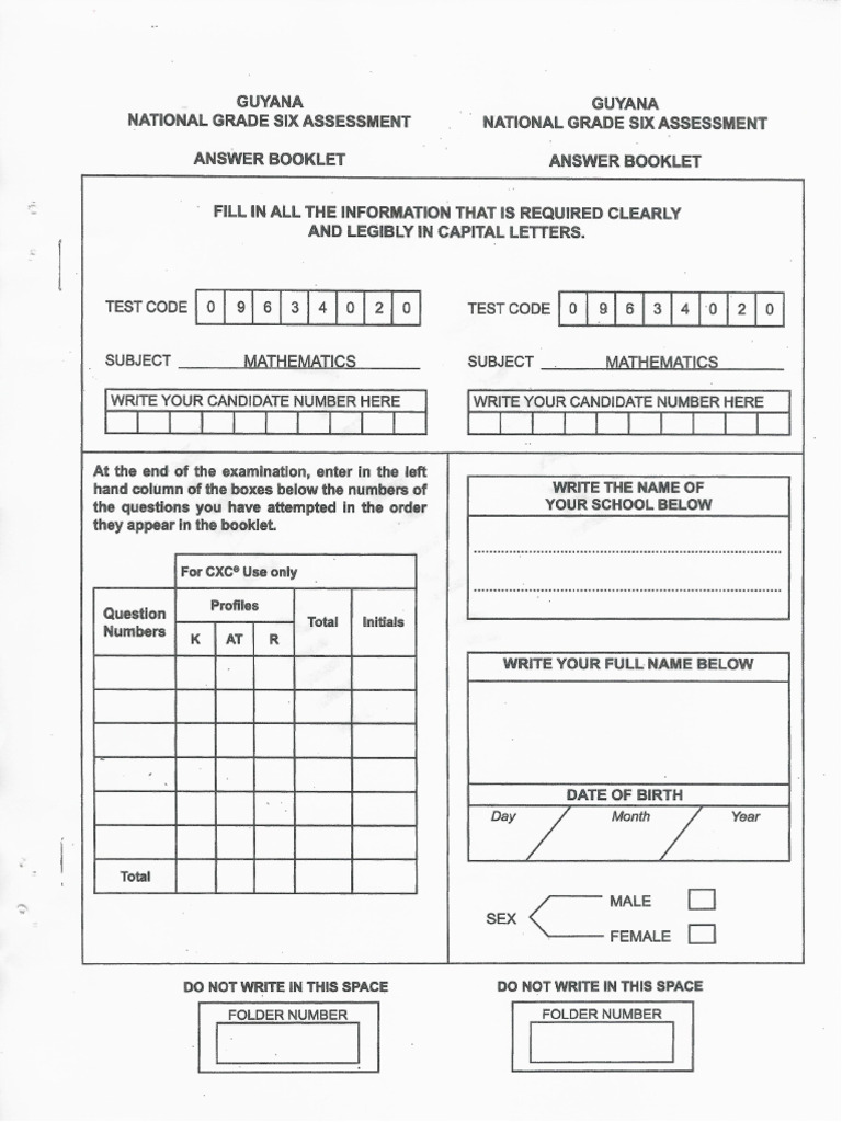 National Grade 6 Assessment - 2016 - Mathematics P2 | PDF