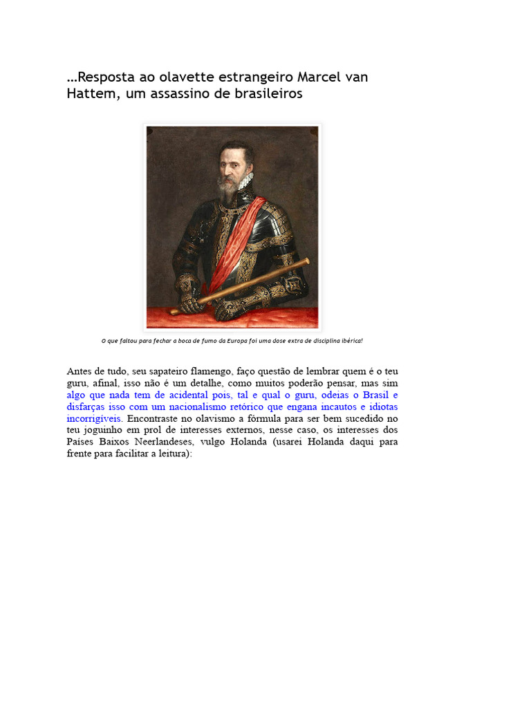 Prometheo Liberto - Resposta Ao Olavette Estrangeiro Marcel Van Hattem ...