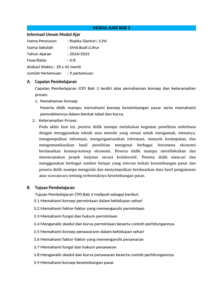 Modul Ajar Bab 3 | PDF