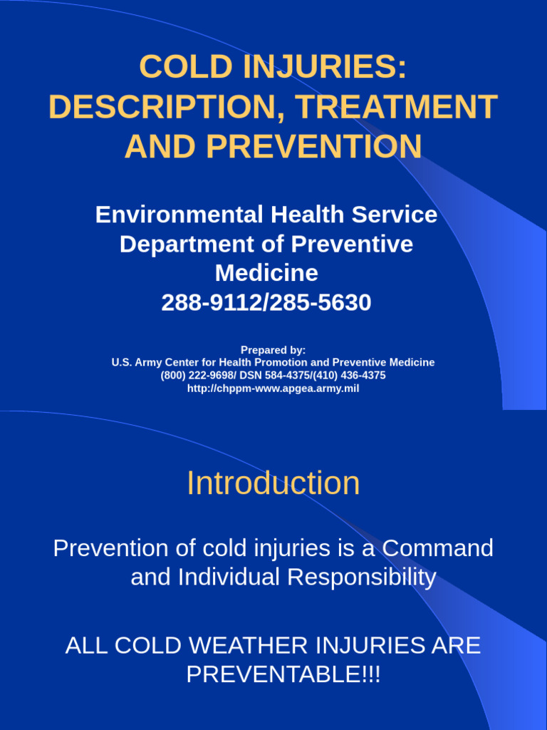 Cold Weather Injuries | PDF