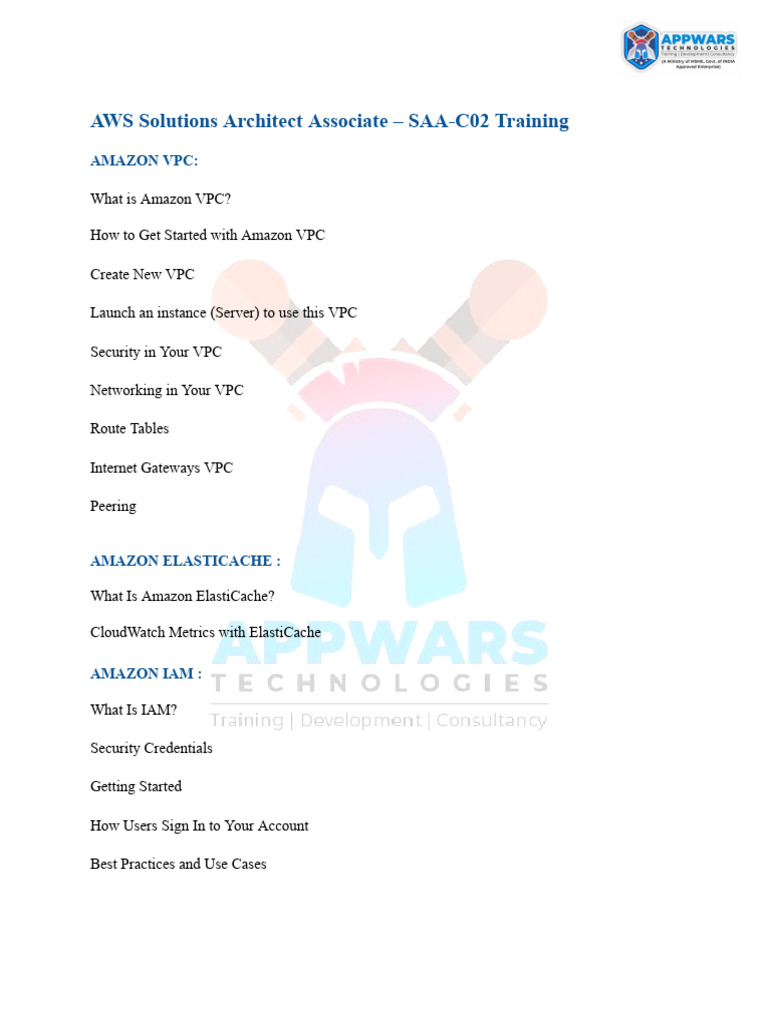 AWS Solutions Architect Associate - SAA-C02 Training: Amazon VPC | PDF