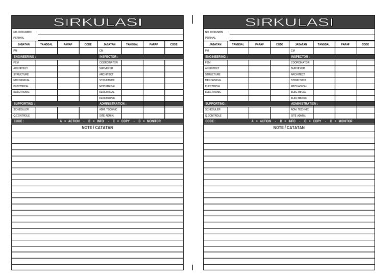 Form - Sirkulasi | PDF