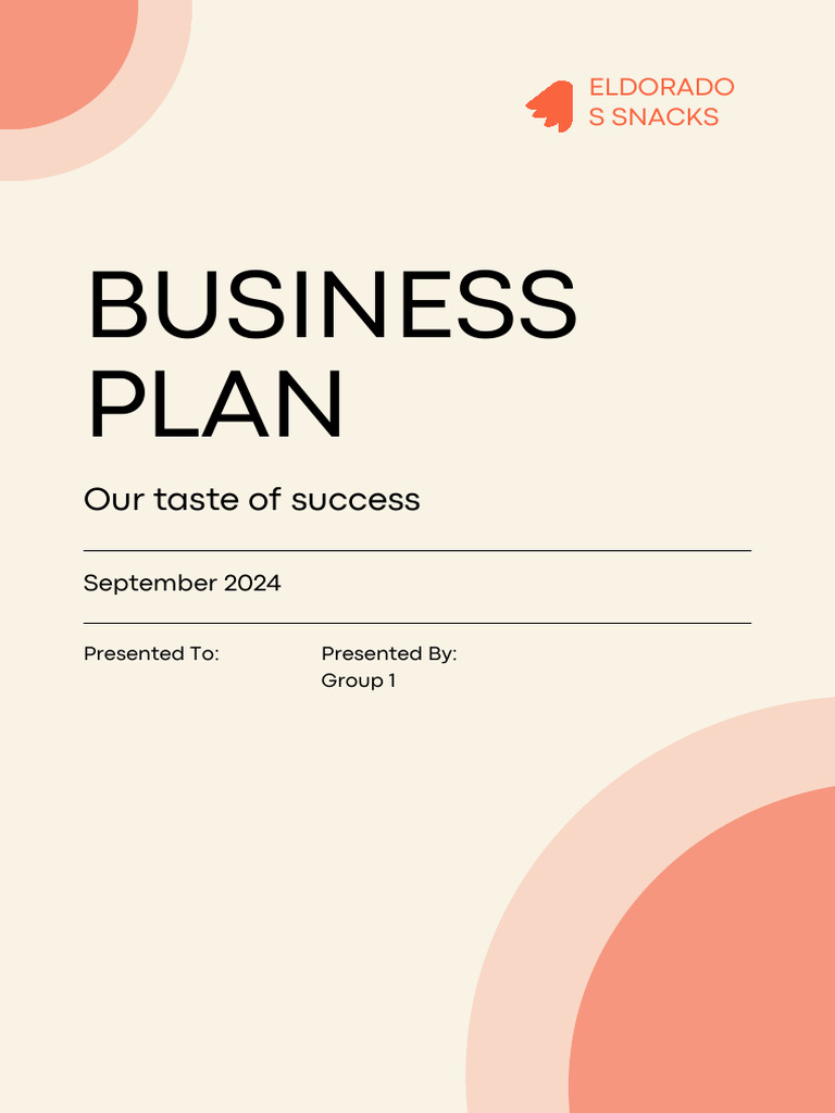 Small Business Plan Template PDF