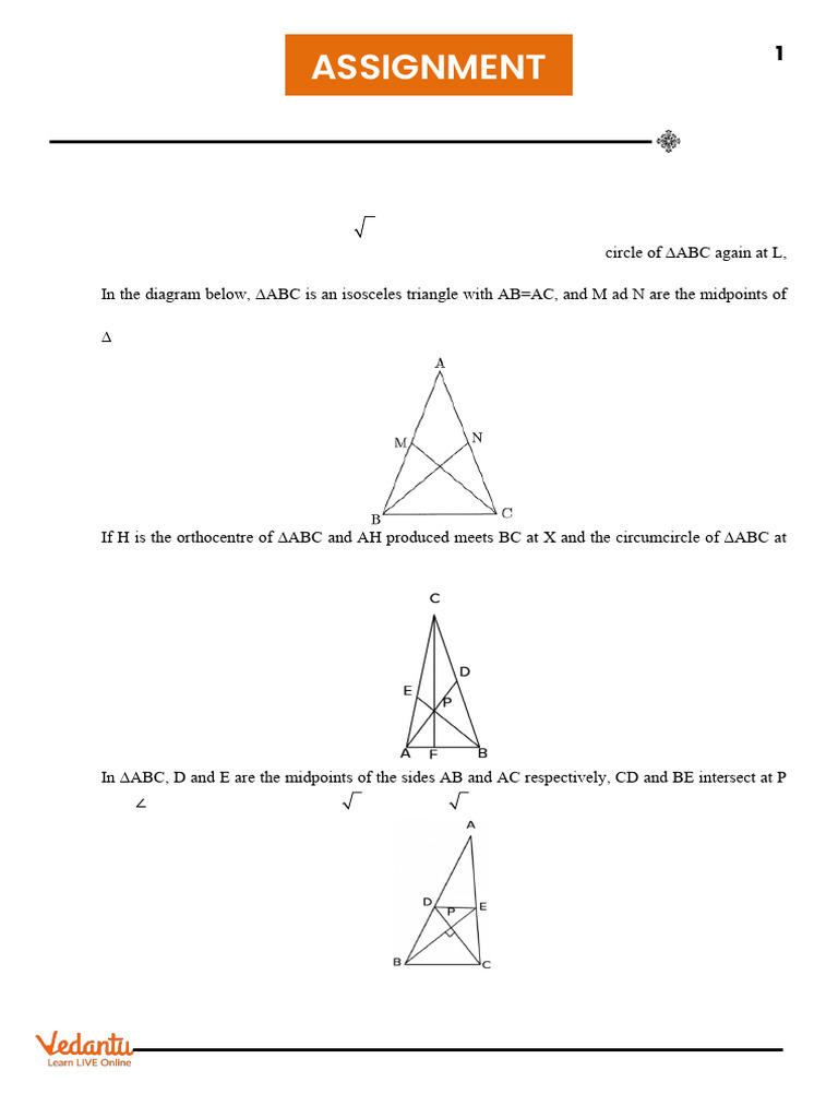 Centroids and Orthocenters | PDF