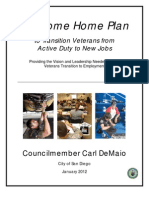 Welcome Home Plan: Councilmember Carl Demaio