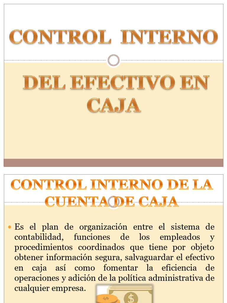 Control Interno Del Efectivo en Caja | PDF