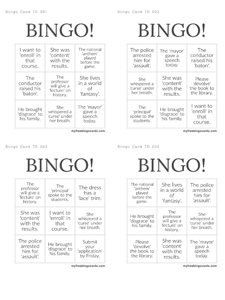 Bingo | PDF