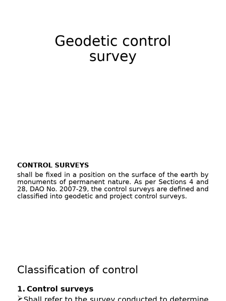 Sept. 4, Geodetic Control Survey - 100645 | PDF