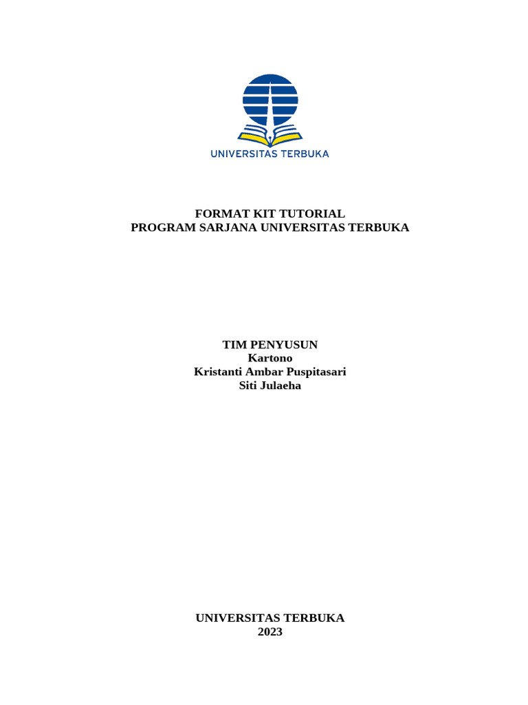 02 Template - Kit Tutorial - Sarjana | PDF