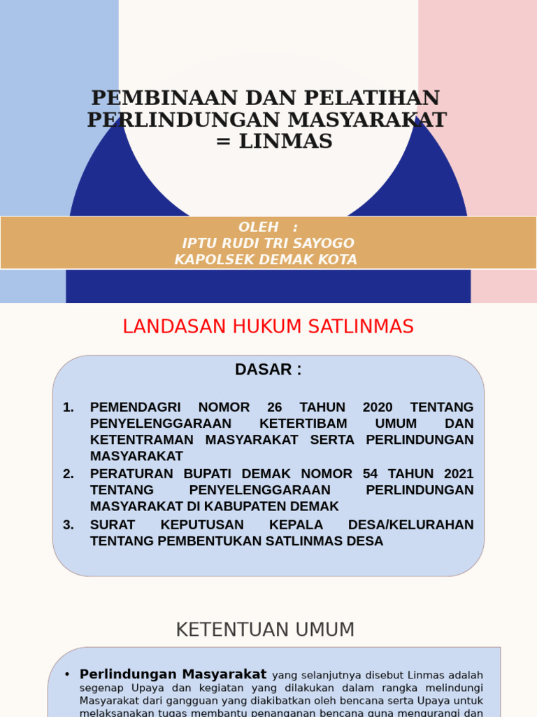 Materi Pelatihan Linmas | PDF