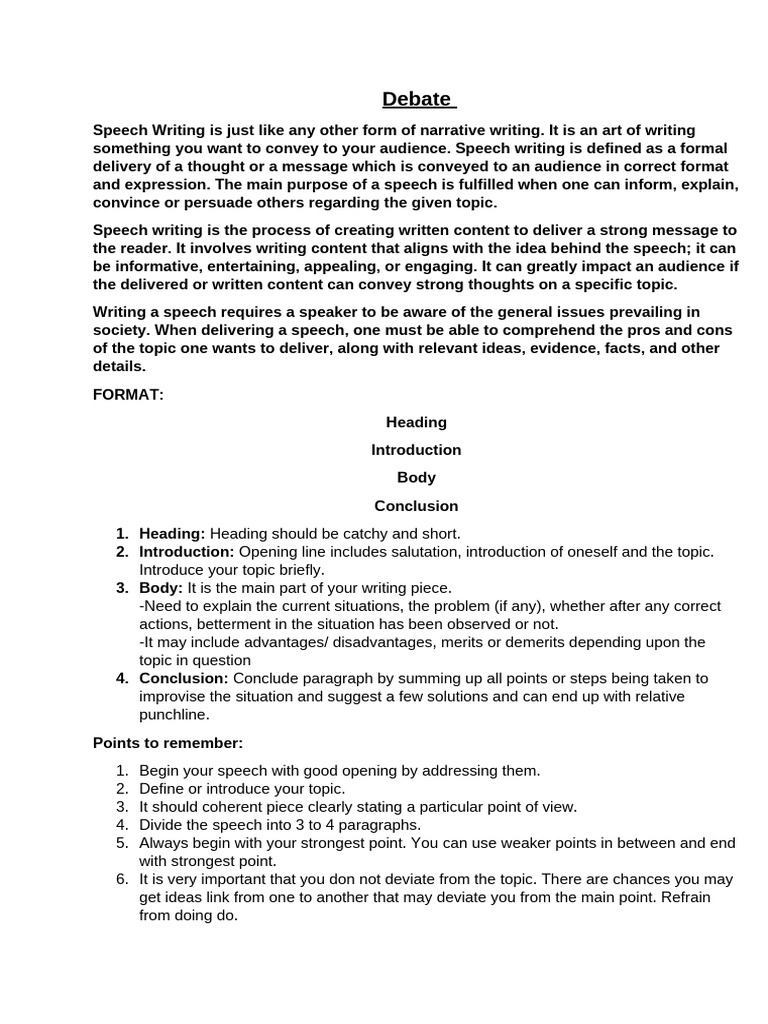 Effective Speech Writing Techniques | PDF | Self-Improvement