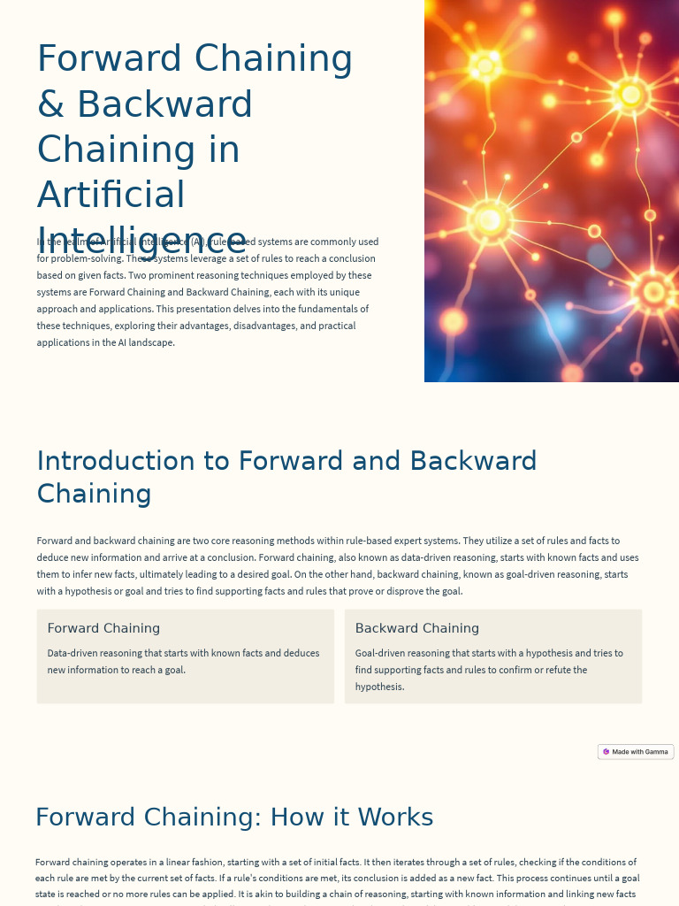 Forward Chaining and Backward Chaining in Artificial Intelligence | PDF