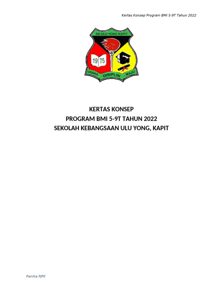 2022 Program BMI 5-9T Tahun 2022 | PDF