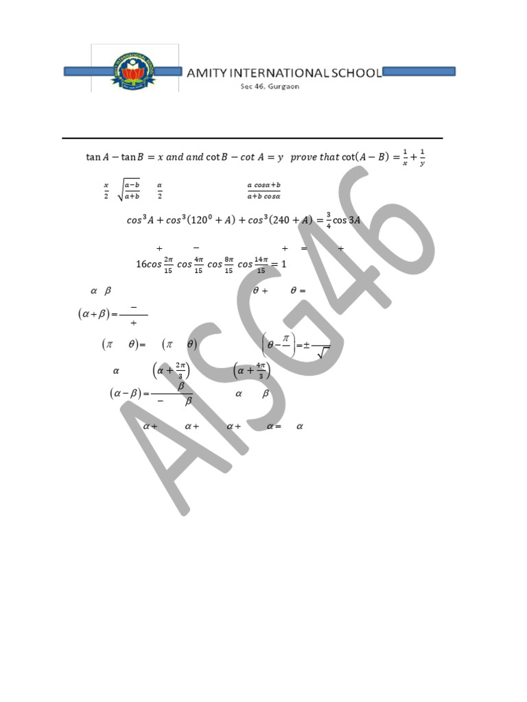 Hlp Ch3 Trigonometry Class 11 Pdf