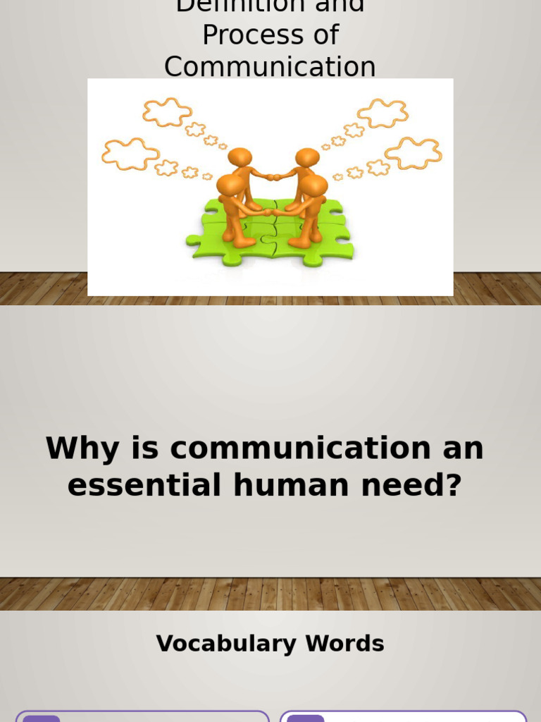 Definition and Process of Communication PDF