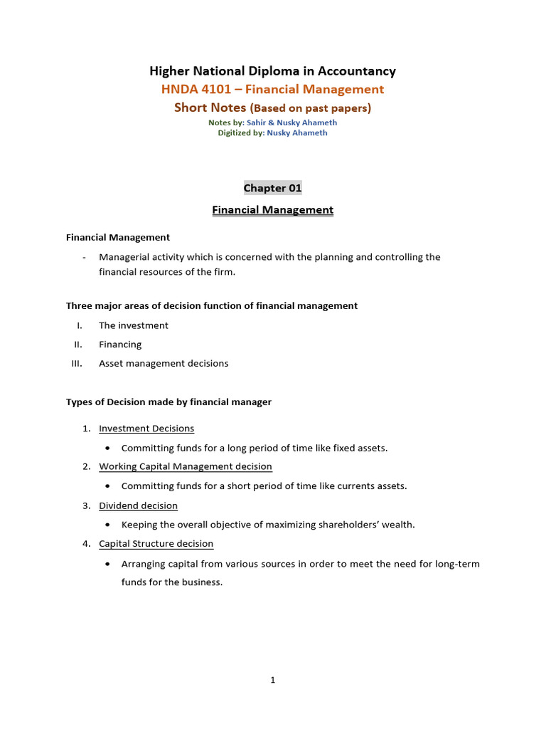 FM (4101) Short Notes (By-N) | PDF