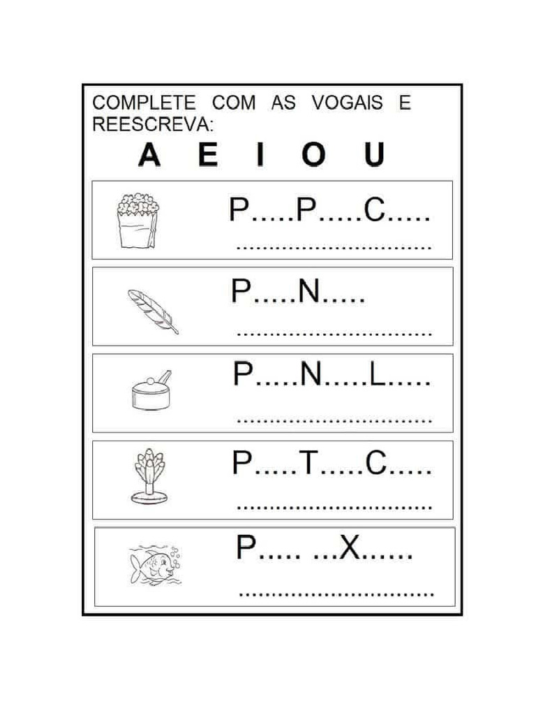 Atividade Alfabetização 3 | PDF
