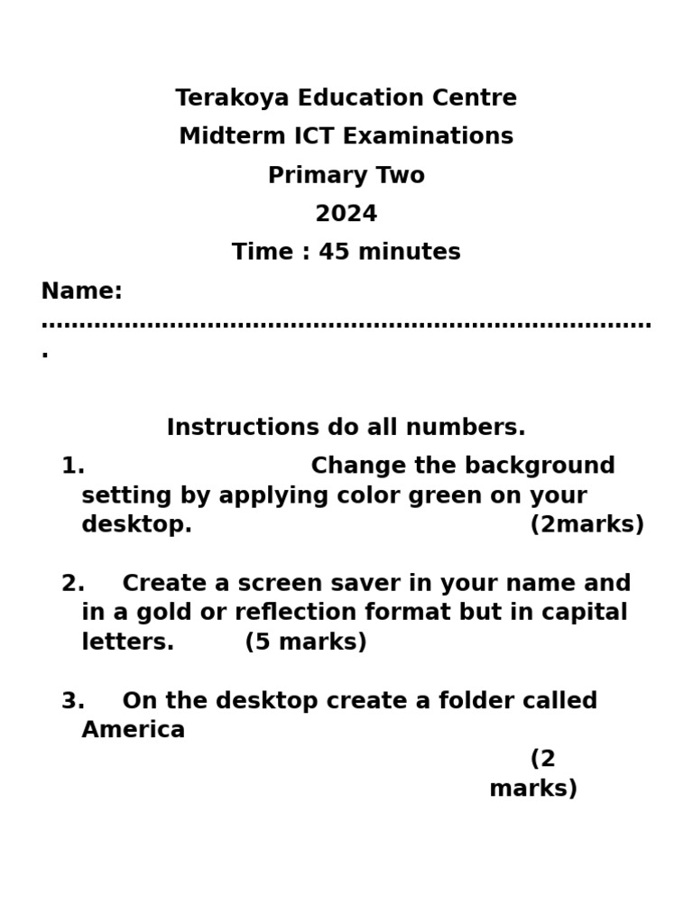 P2 Ict Practical | PDF